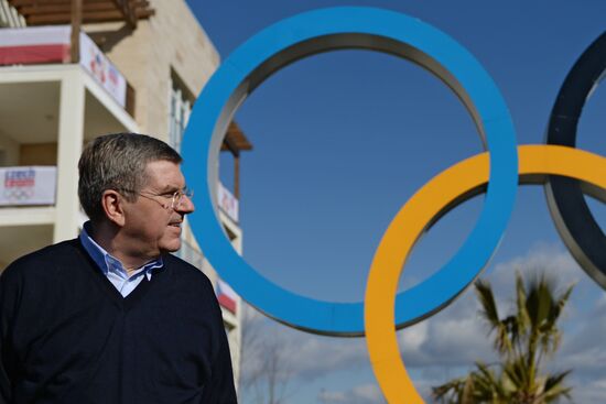 IOC President Thomas Bach visits Olympic village coastal cluster