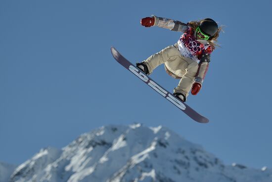 2014 Winter Olympics. Snowboard. Slopestyle. Training sessions