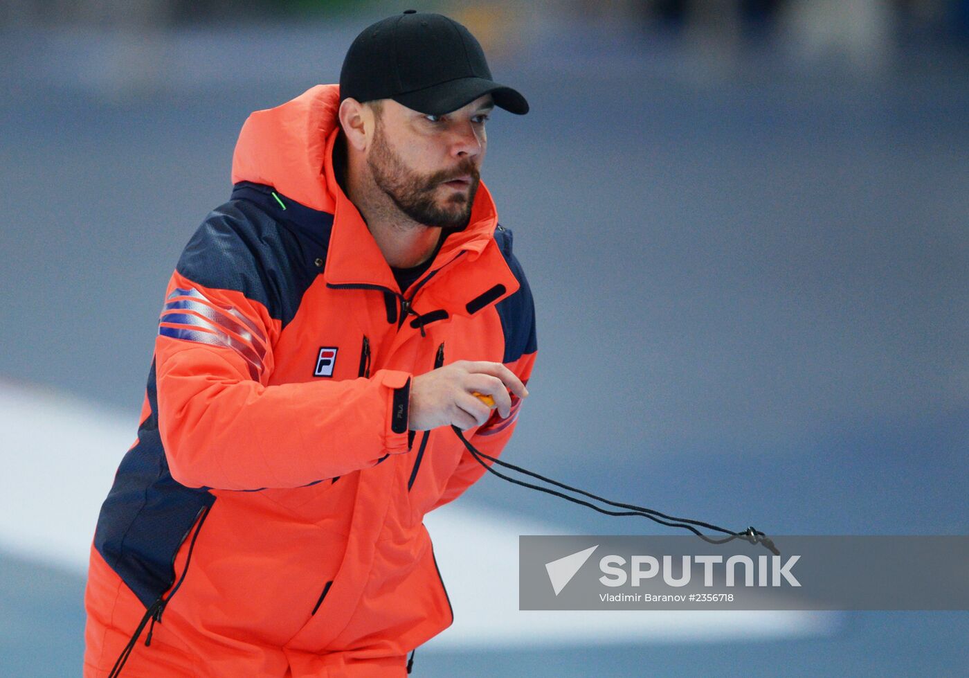 2014 Winter Olympics. Speed skating. Trainig session