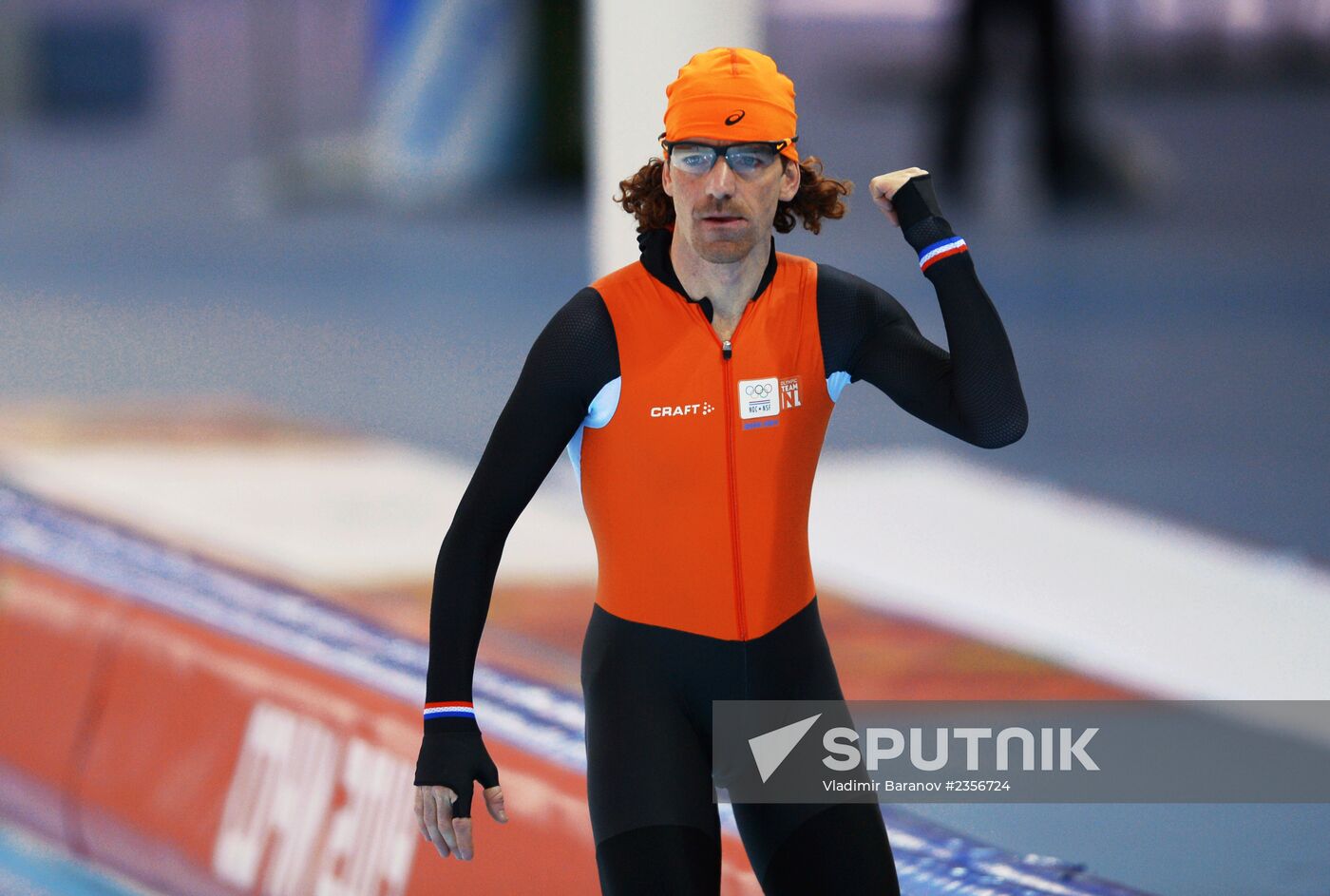 2014 Winter Olympics. Speed skating. Training session