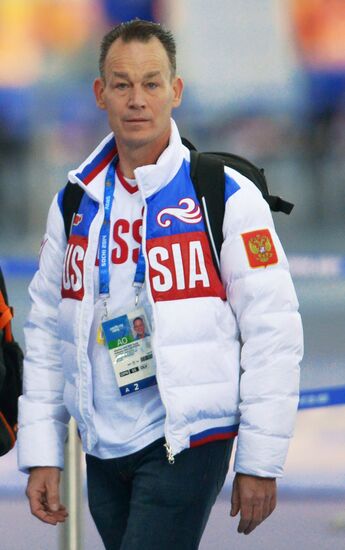 2014 Winter Olympics. Figure skating. Trainig session