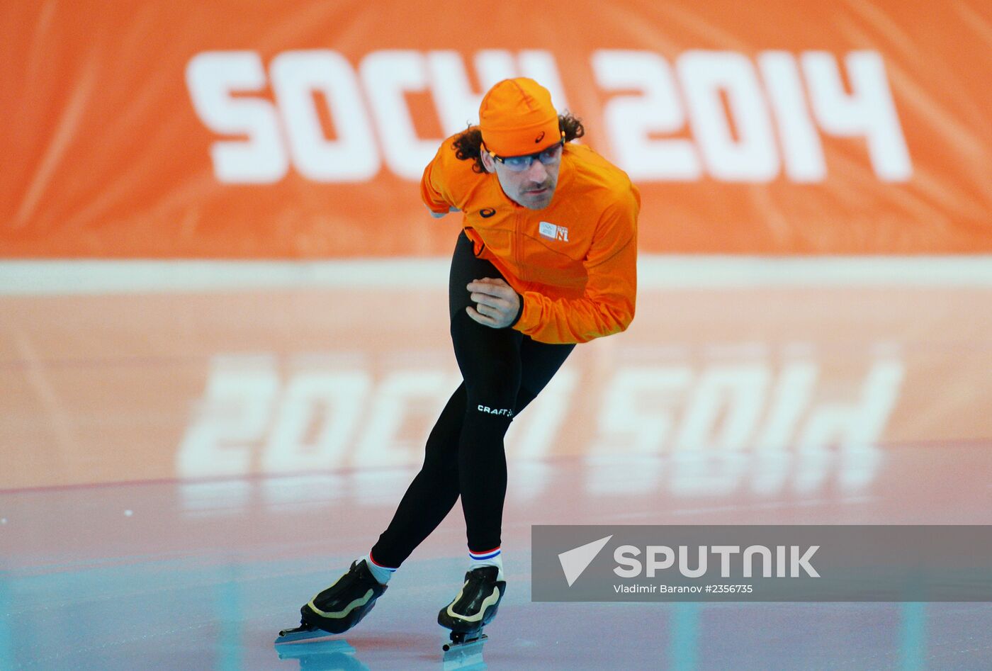 2014 Winter Olympics. Speed skating. Training session