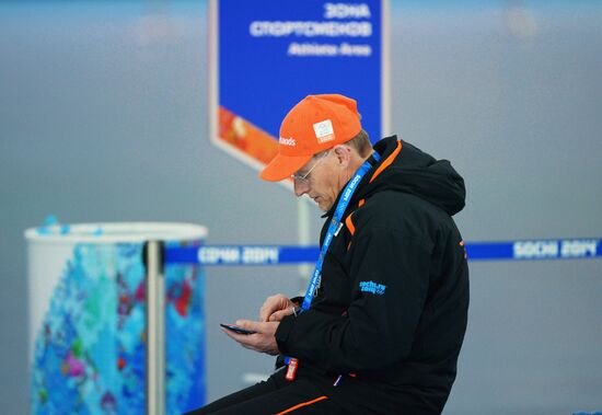 2014 Winter Olympics. Figure skating. Trainig session