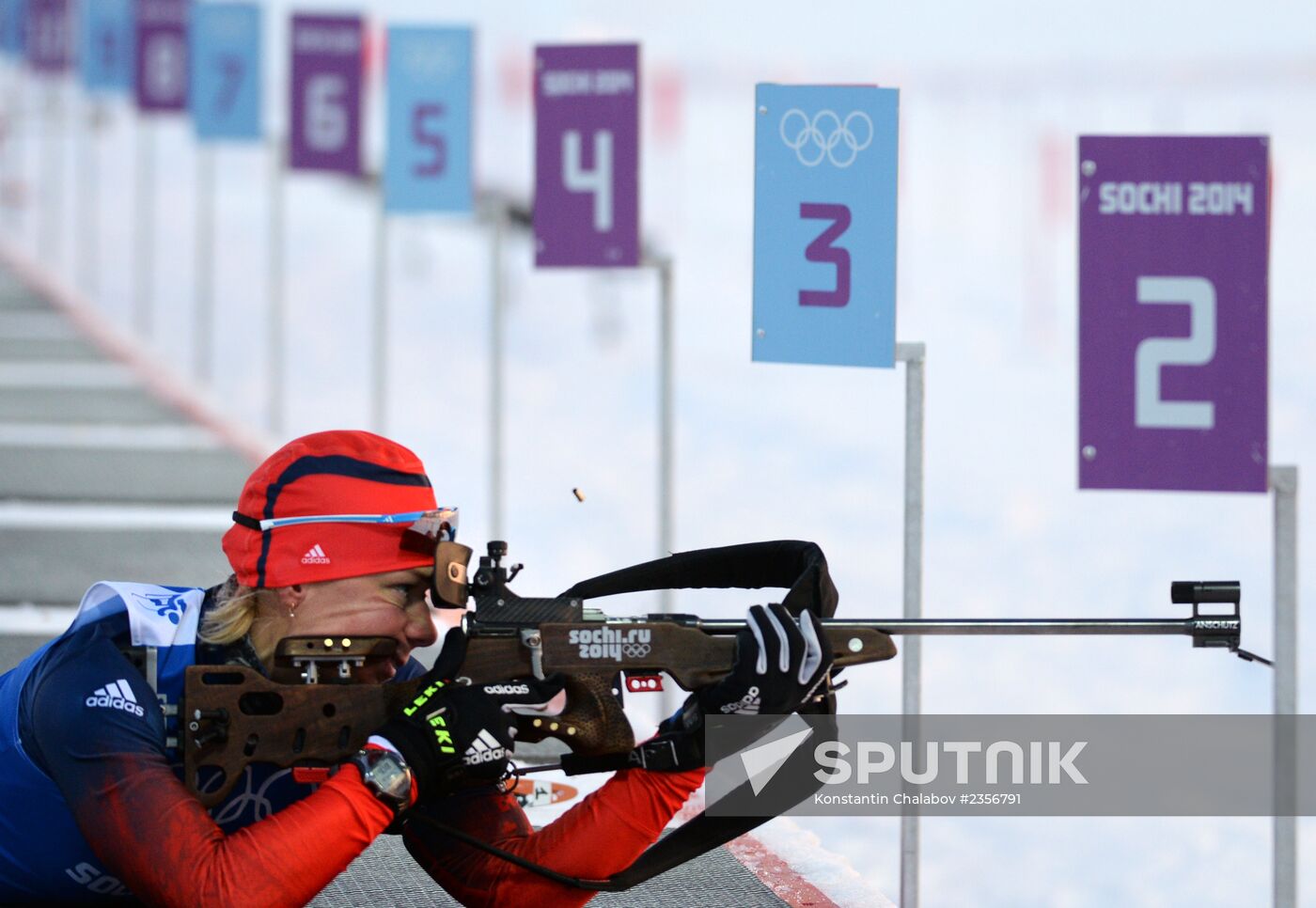 2014 Winter Olympics. Biathlon. Trainig session