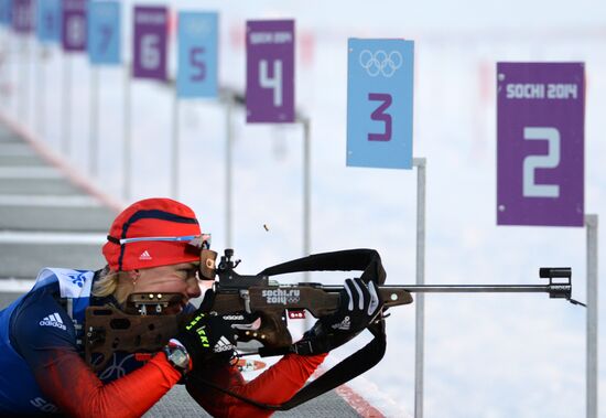2014 Winter Olympics. Biathlon. Trainig session