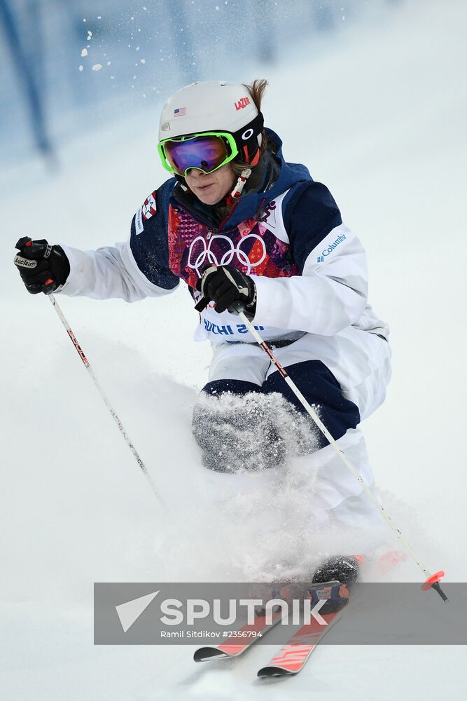 2014 Winter Olympics. Freestyle Moguls. Trainig session