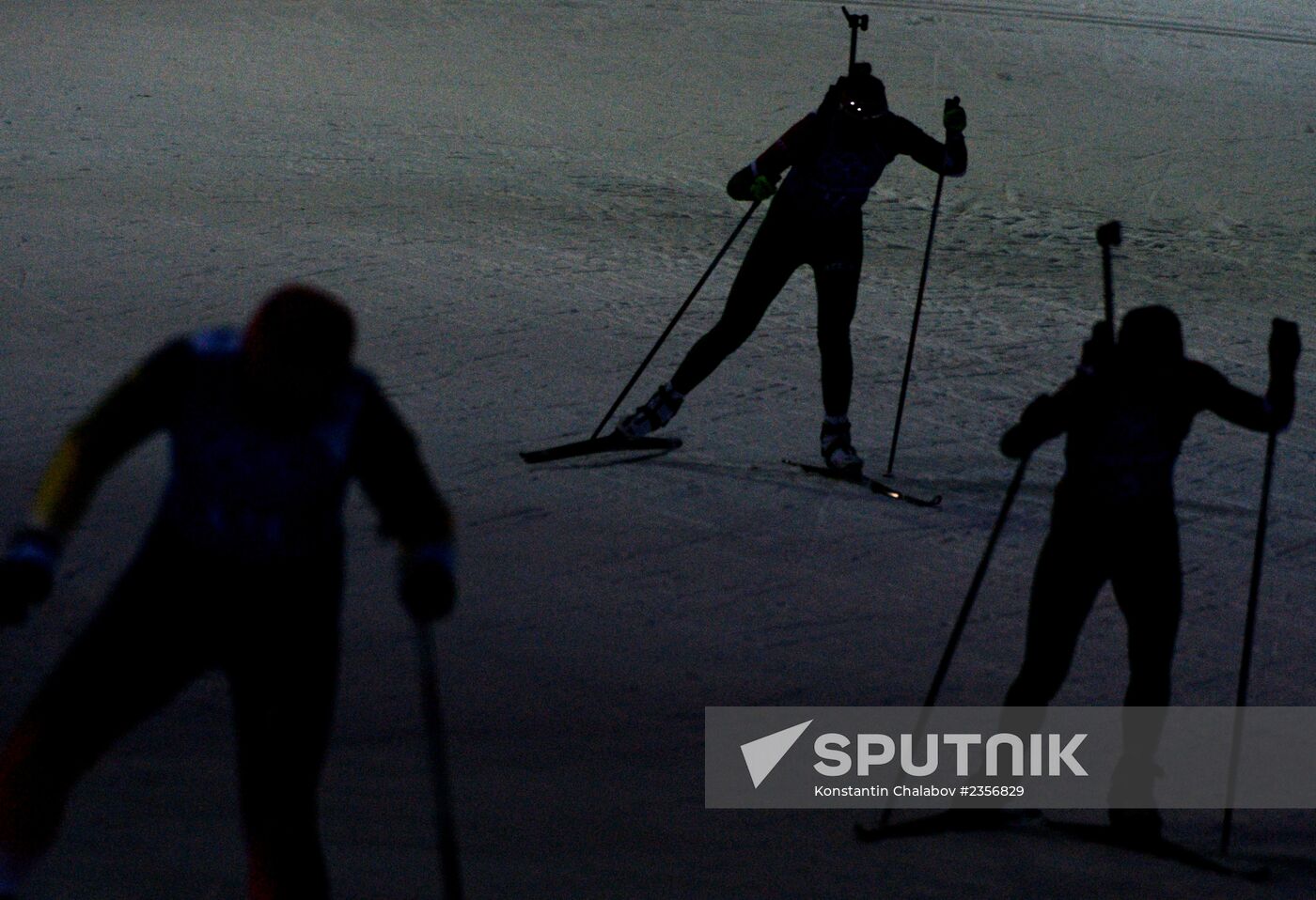 2014 Winter Olympics. Biathlon. Trainig session