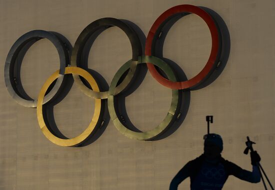 2014 Winter Olympics. Biathlon. Trainig session