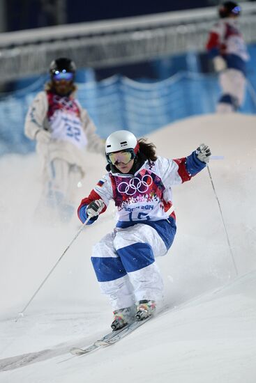 2014 Winter Olympics. Freestyle Moguls. Trainig session