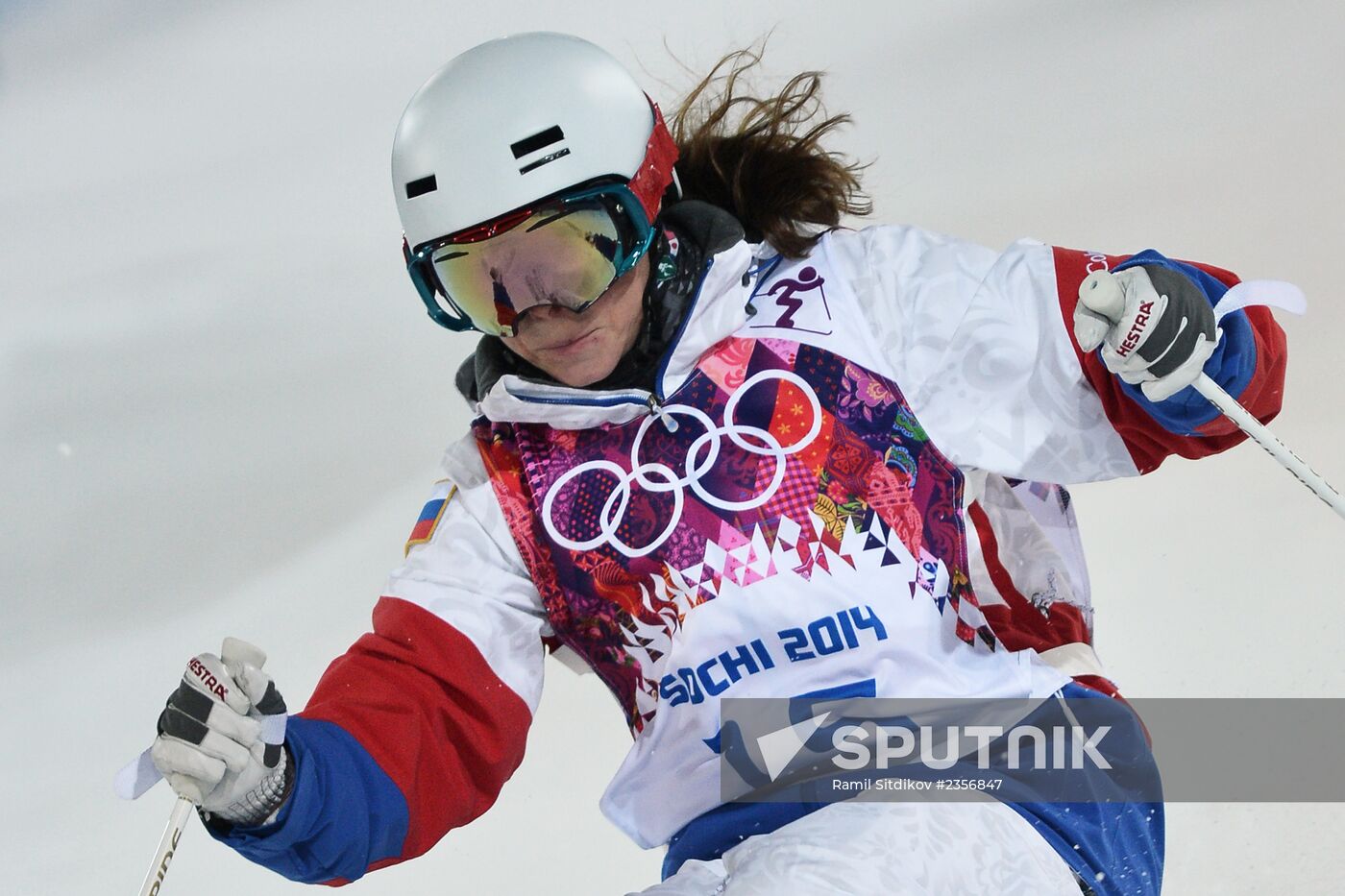 2014 Winter Olympics. Freestyle Moguls. Trainig session