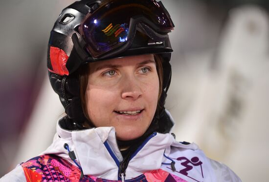 2014 Winter Olympics. Freestyle Moguls. Trainig session
