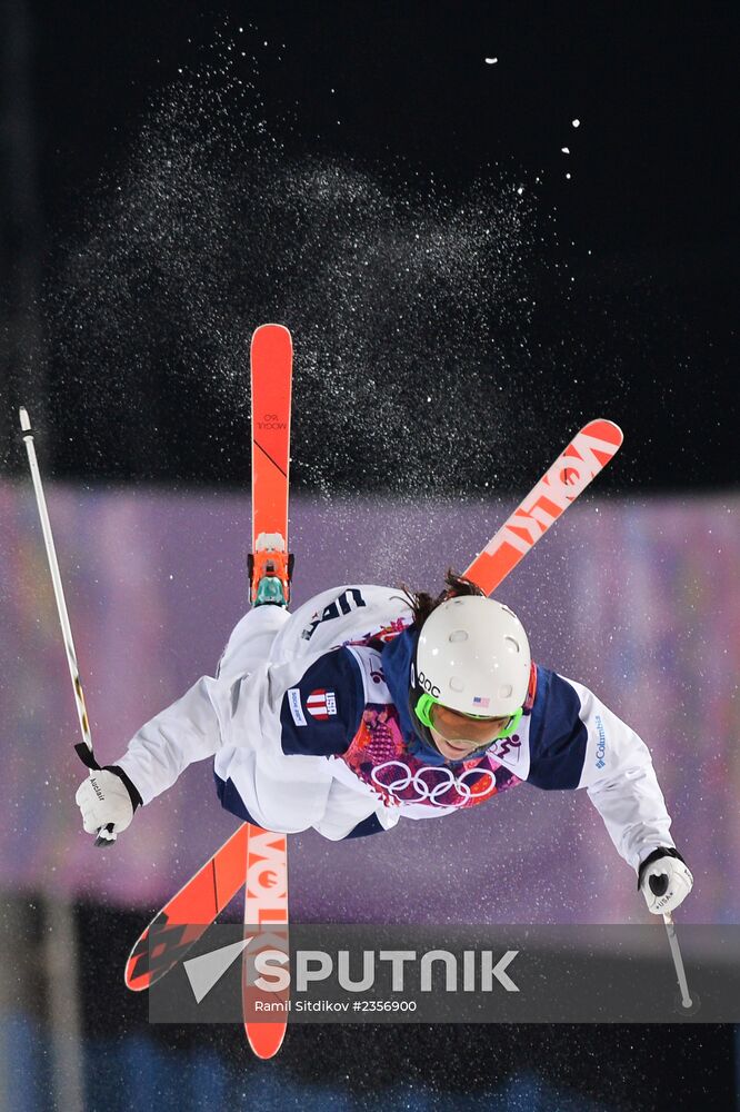 2014 Winter Olympics. Freestyle Moguls. Trainig session