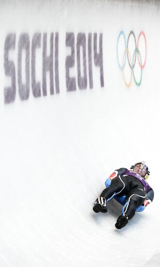2014 Olympic Games. Luge. Men. Training session