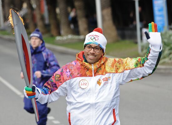 Olympic Torch Relay. Sochi. Day One