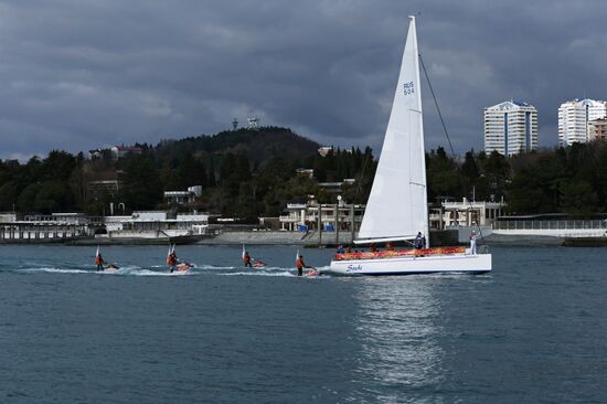 Olympic Torch Relay. Sochi. Day One