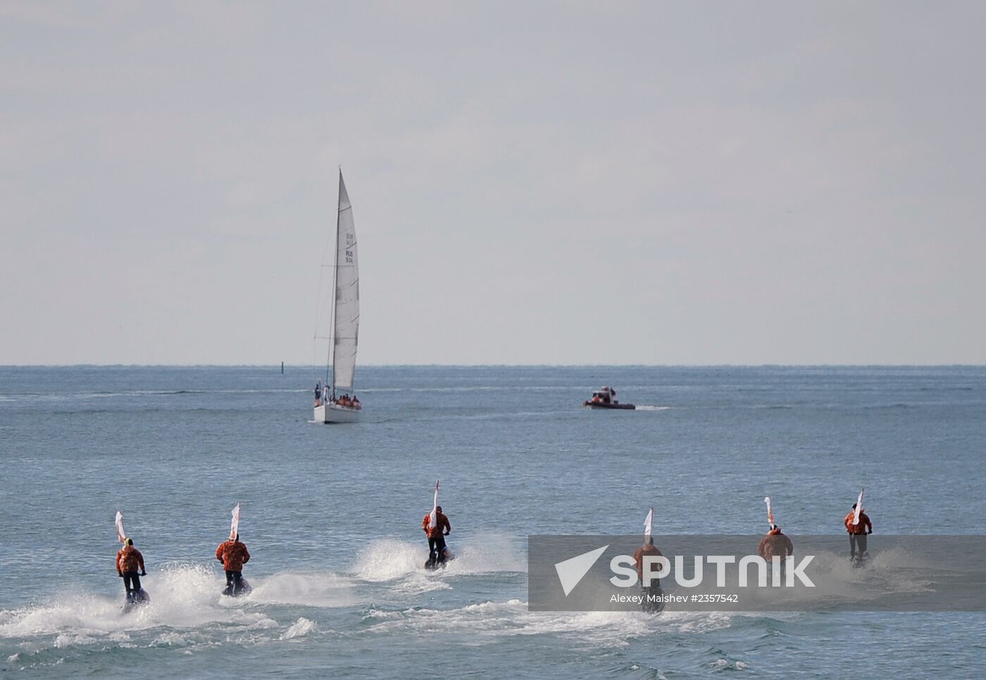 Olympic Torch Relay. Sochi. Day One