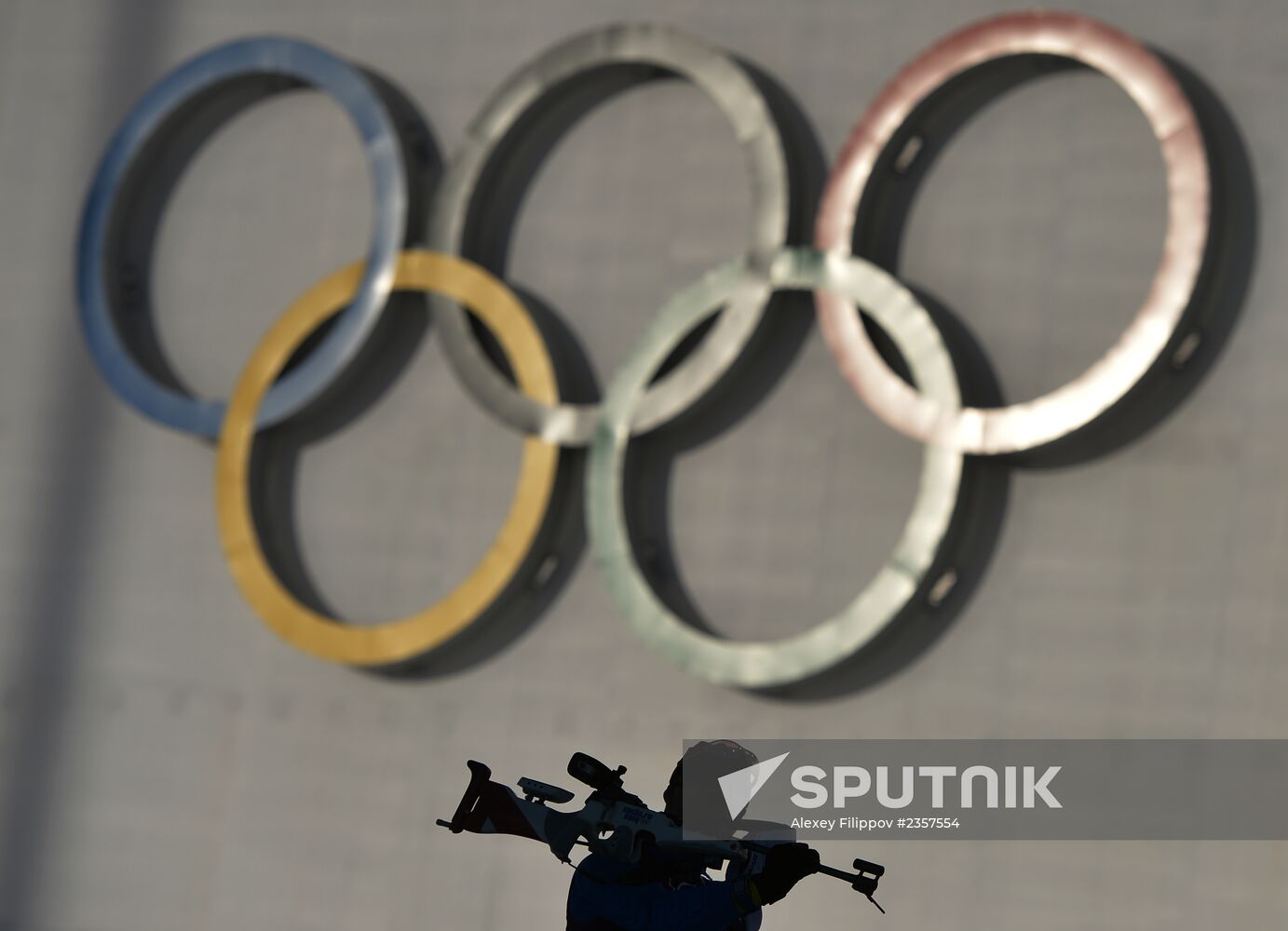 2014 Olympics. Biathlon. Men's sprint. Training session