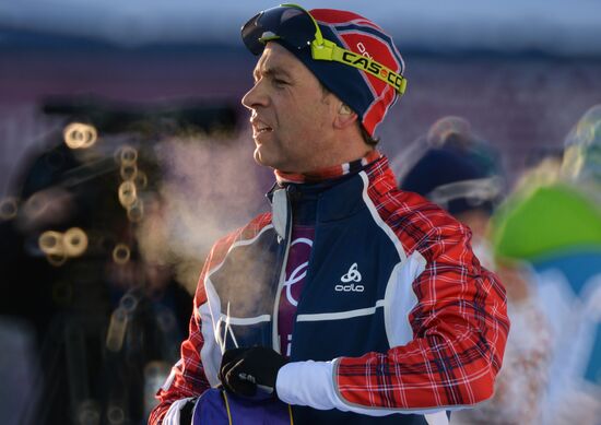 2014 Olympics. Biathlon. Men's sprint. Training session