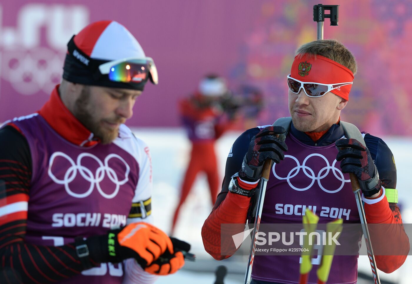 2014 Olympics. Biathlon. Men's sprint. Training session