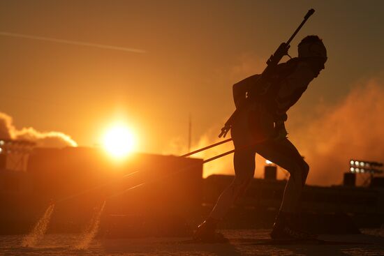 2014 Olympics. Biathlon. Men's sprint. Training session