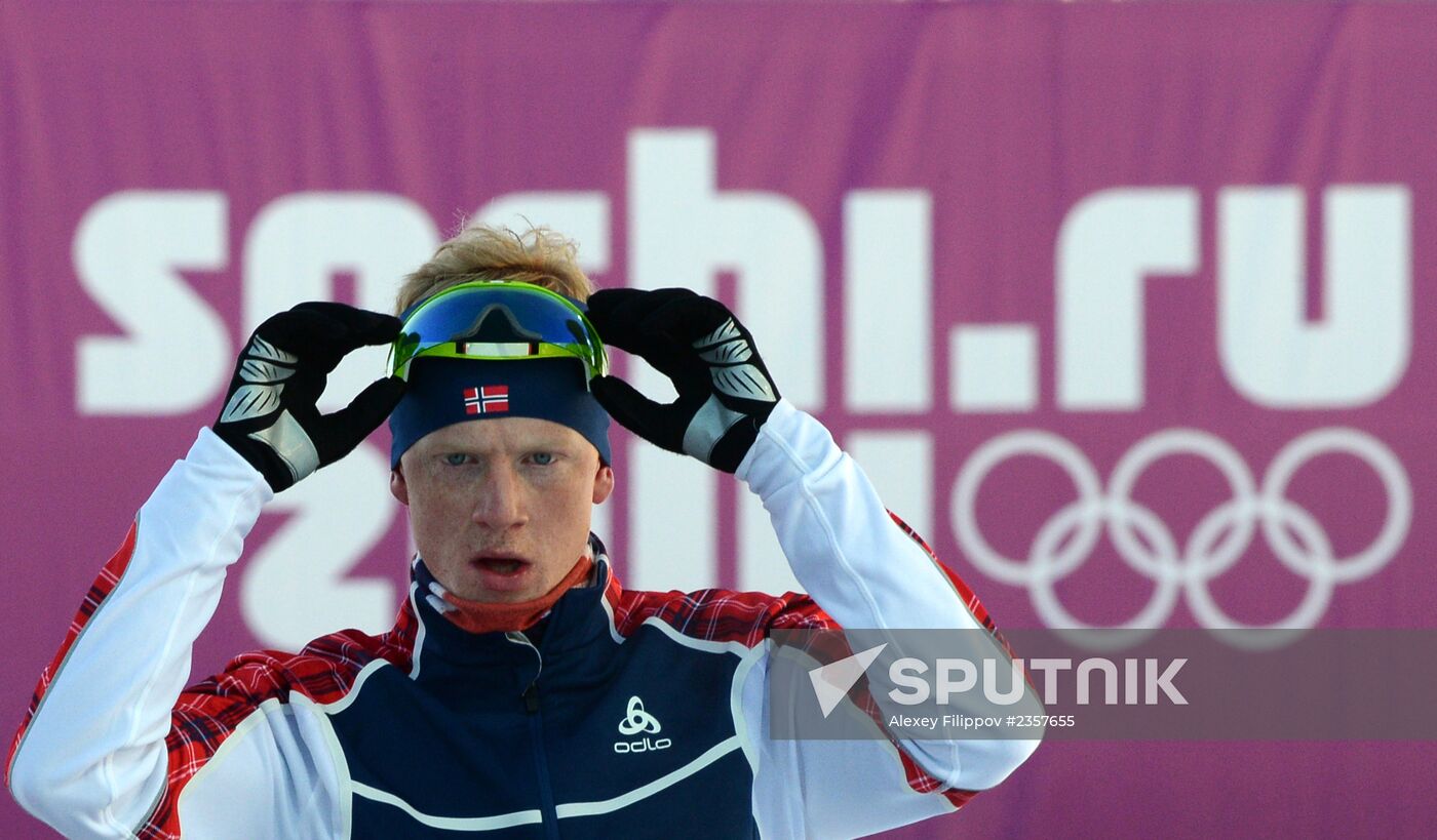 2014 Winter Olympics. Biathlon. Men. Sprint race. Trainings