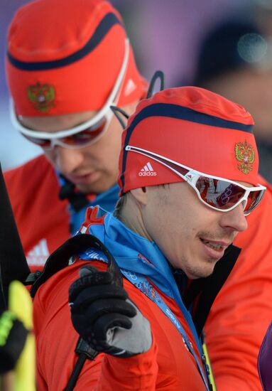 2014 Winter Olympics. Biathlon. Men. Sprint race. Trainings