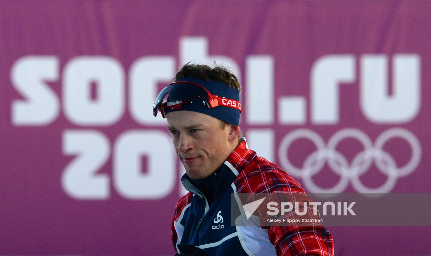 2014 Winter Olympics. Biathlon. Men. Sprint race. Trainings