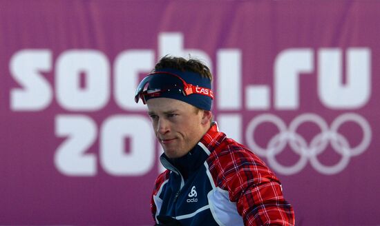 2014 Winter Olympics. Biathlon. Men. Sprint race. Trainings