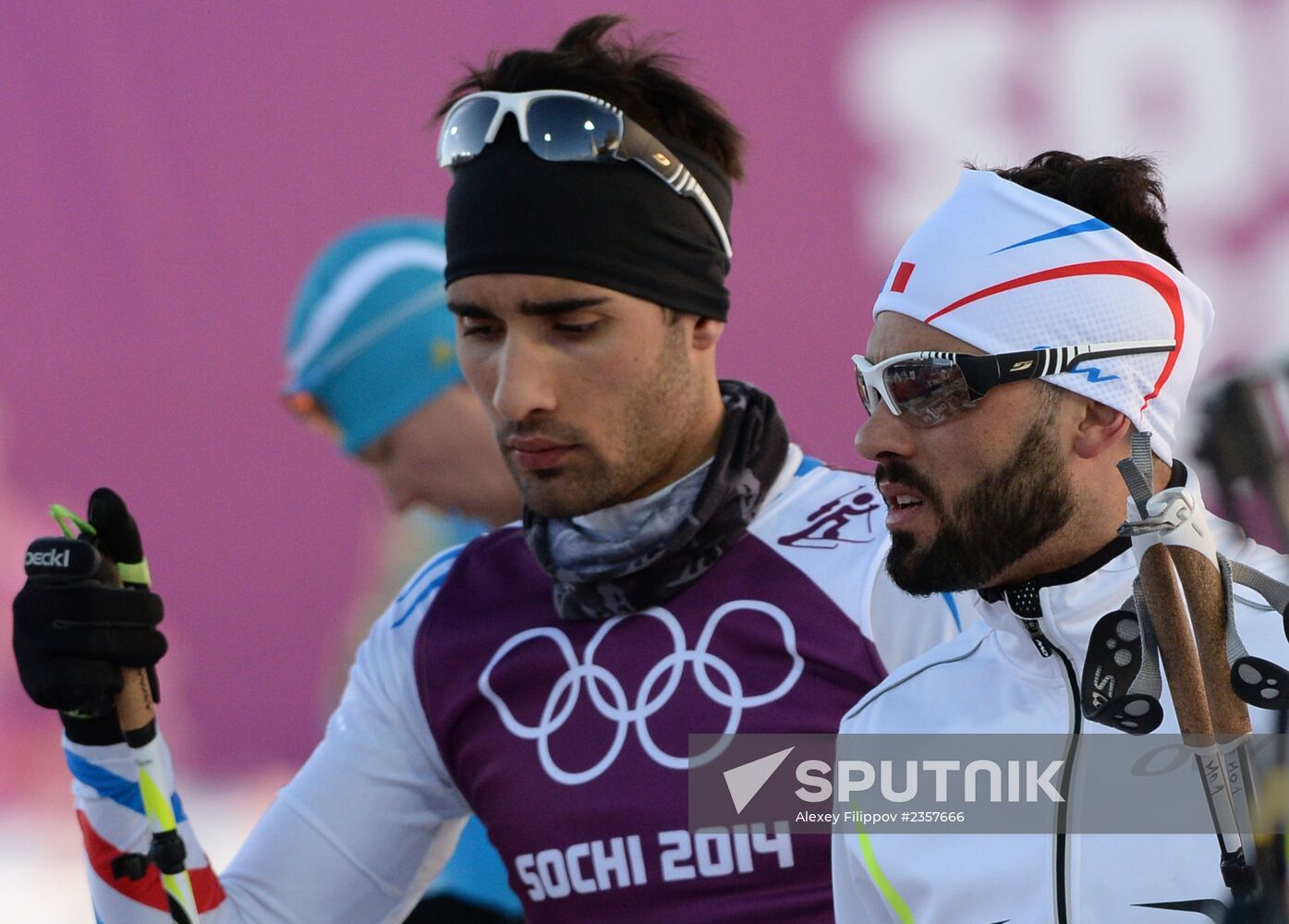 2014 Winter Olympics. Biathlon. Men. Sprint race. Trainings