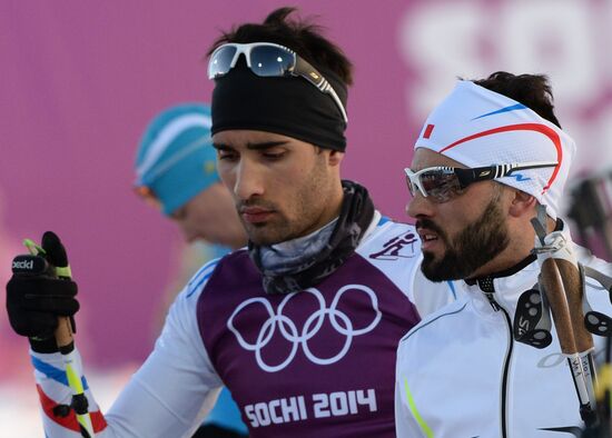 2014 Winter Olympics. Biathlon. Men. Sprint race. Trainings