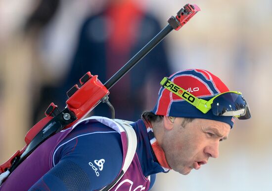 2014 Winter Olympics. Biathlon. Men. Sprint race. Trainings