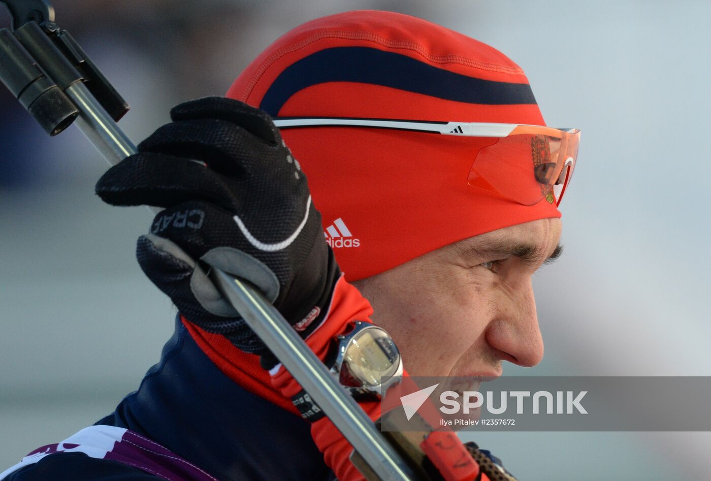 2014 Winter Olympics. Biathlon. Men. Sprint race. Trainings