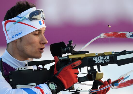 2014 Winter Olympics. Biathlon. Men. Sprint race. Trainings
