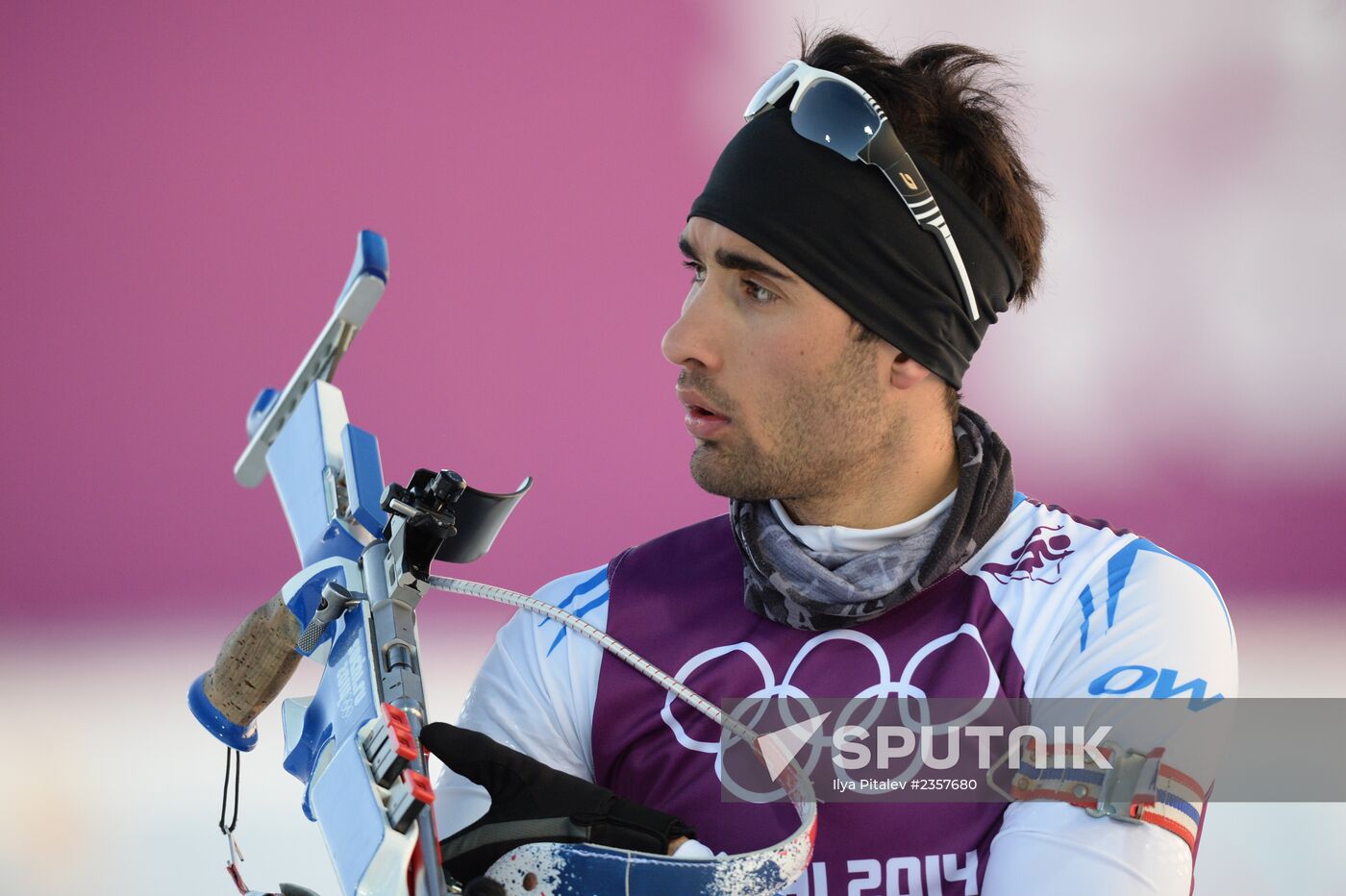 2014 Winter Olympics. Biathlon. Men. Sprint race. Trainings