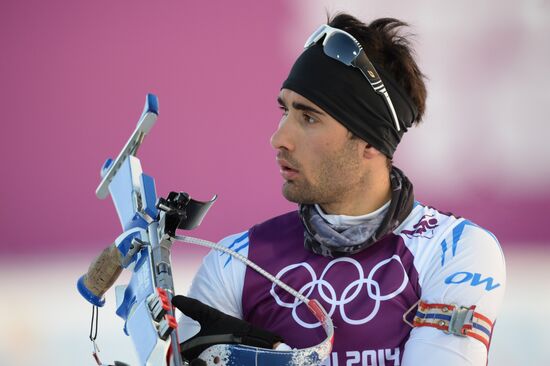 2014 Winter Olympics. Biathlon. Men. Sprint race. Trainings