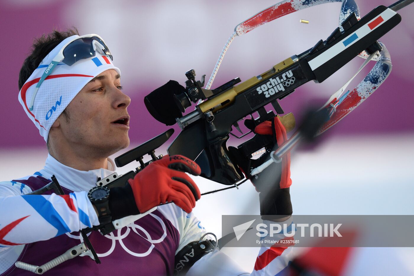 2014 Winter Olympics. Biathlon. Men. Sprint race. Trainings