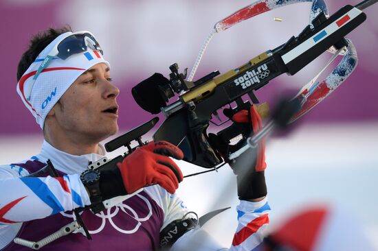 2014 Winter Olympics. Biathlon. Men. Sprint race. Trainings