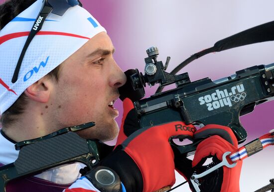 2014 Winter Olympics. Biathlon. Men. Sprint race. Trainings