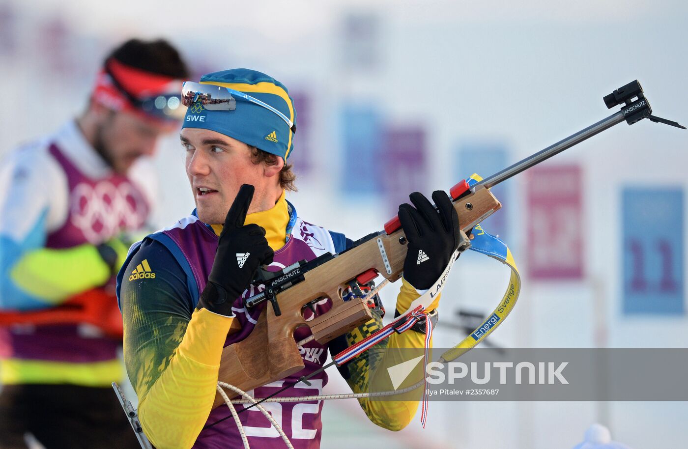 2014 Winter Olympics. Biathlon. Men. Sprint race. Trainings