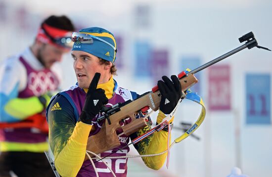 2014 Winter Olympics. Biathlon. Men. Sprint race. Trainings