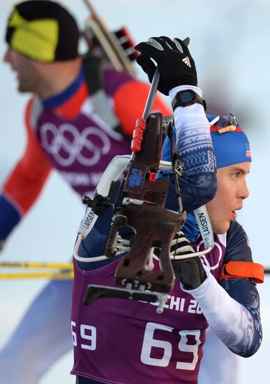 2014 Winter Olympics. Biathlon. Men. Sprint race. Trainings