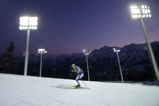 2014 Winter Olympics. Biathlon. Men. Sprint race. Trainings