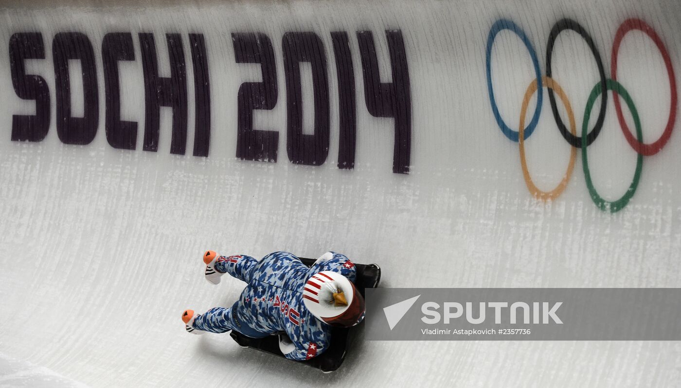 2014 Winter Olympics. Skeleton. Trainings