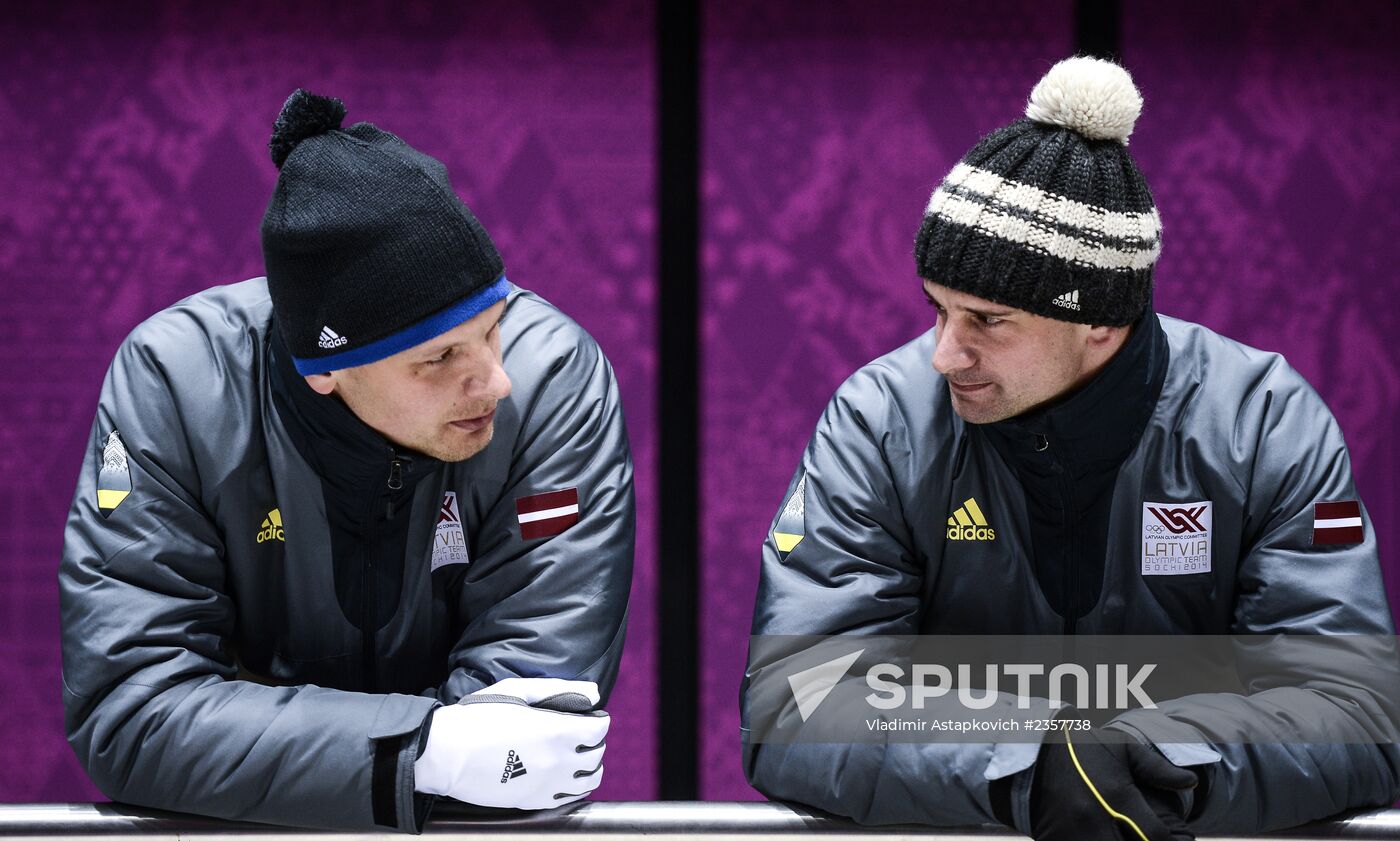 2014 Winter Olympics. Skeleton. Trainings