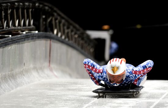 XXII Olympic Winter Games. Skeleton. Training sessions