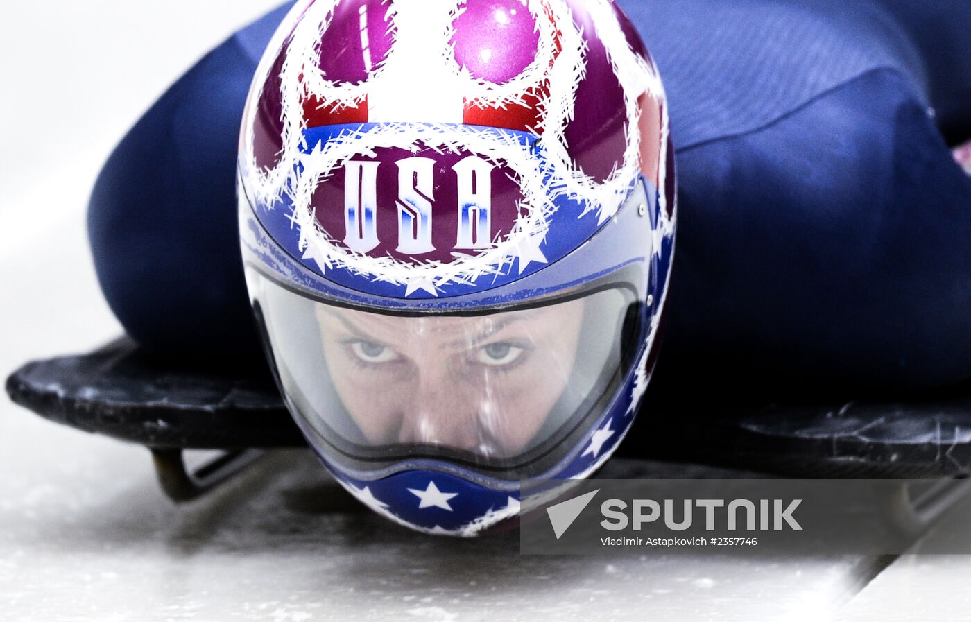 XXII Olympic Winter Games. Skeleton. Training sessions