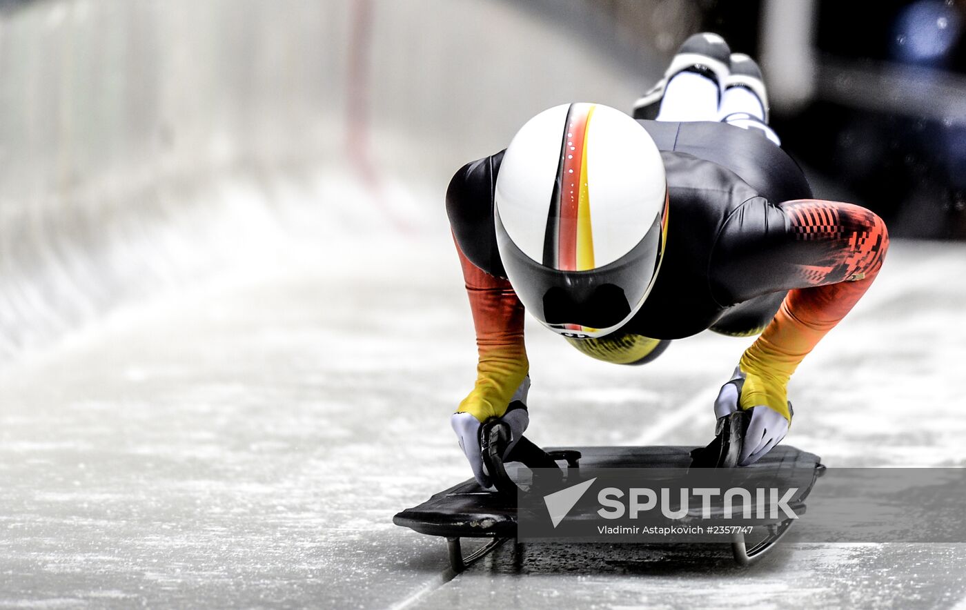 XXII Olympic Winter Games. Skeleton. Training sessions
