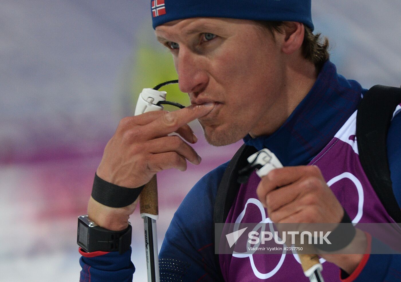 2014 Olympics. Biathlon. Men. Training