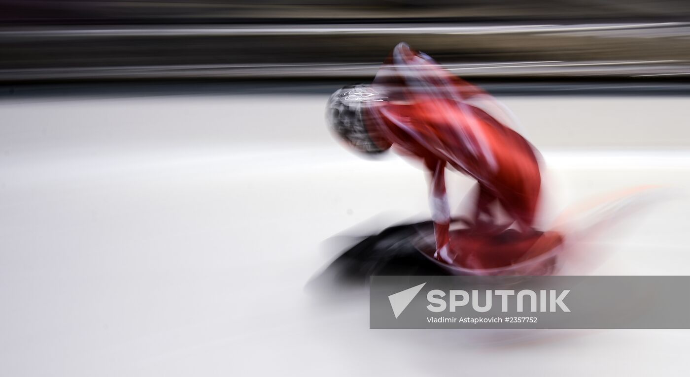 XXII Olympic Winter Games. Skeleton. Training sessions