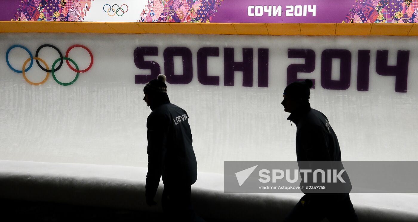 XXII Olympic Winter Games. Skeleton. Training sessions